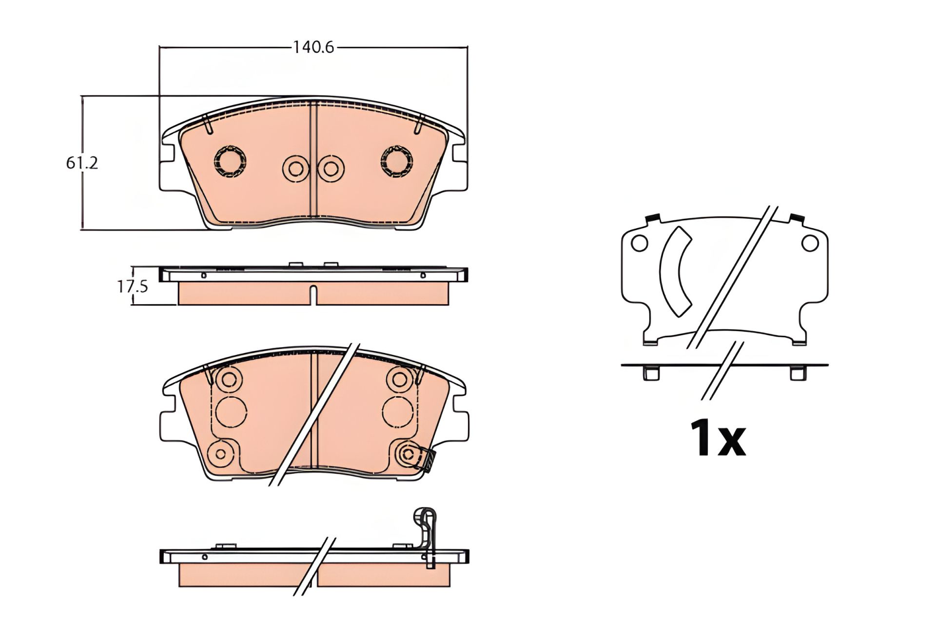 Гальмівних колодок комплект KIA SPORTAGE, HYUNDAI TUCSON, TRW (GDB2197) Гальмівних колодок комплект KIA SPORTAGE, HYUNDAI TUCSON, TRW (GDB2197)