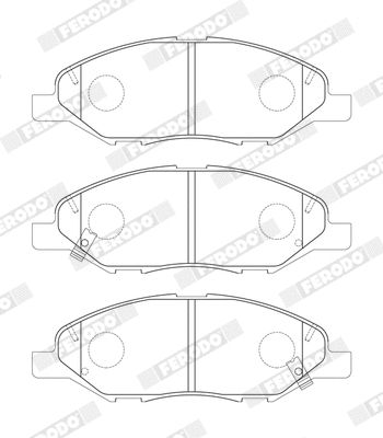 Комплект гальмівних колодок NISSAN TIIDA, NISSAN MICRA, NISSAN NOTE, FERODO (FDB5303)