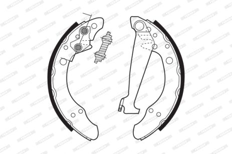 Комплект тормозных колодок GEELY MR, SKODA E-CITIGO, VW UP!, FERODO (FSB408)