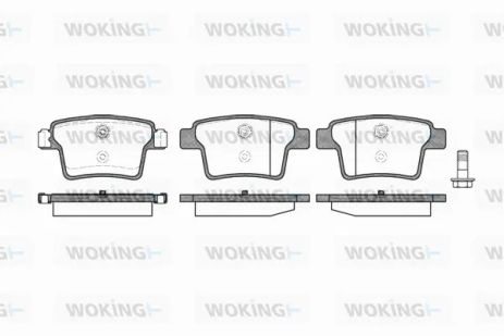 Комплект гальмівних колодок BYD M6, JAGUAR X-TYPE, FORD MONDEO, WOKING (P1049310)
