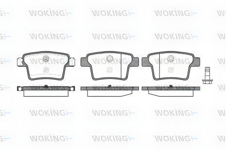 Комплект гальмівних колодок BYD M6, JAGUAR X-TYPE, FORD MONDEO, WOKING (P1049310) Комплект гальмівних колодок BYD M6, JAGUAR X-TYPE, FORD MONDEO, WOKING (P1049310)