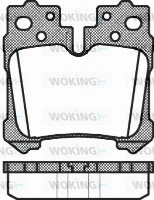 Комплект гальмівних колодок LEXUS LS, WOKING (P1221300)