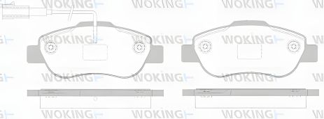 Гальмівні колодки комплект FIAT 500, WOKING (P1000302)