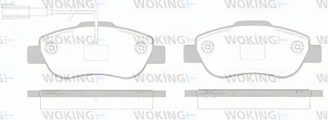 Комплект тормозных колодок для FIAT 500, WOKING (P1000302)