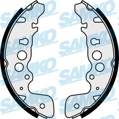 Комплект тормозных колодок SANTANA 300/350, SUZUKI GRAND VITARA, SUZUKI VITARA, SAMKO (87470)