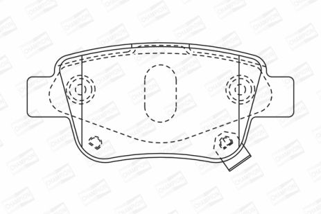 Комплект тормозных колодок TOYOTA ALPHARD, TOYOTA PREVIA, TOYOTA COROLLA, CHAMPION (572516CH)