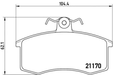 Комплект тормозных колодок DATSUN on-DO, ZAZ TAVRIA, LADA KALINA, BREMBO (P41003)