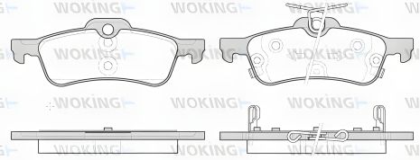 Тормозные колодки для HONDA CIVIC, WOKING (P962312) Тормозные колодки для HONDA CIVIC, WOKING (P962312)
