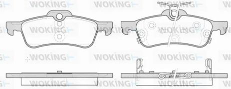 Комплект гальмівних колодок HONDA CIVIC, WOKING (P962312)