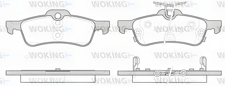Тормозные колодки для HONDA CIVIC, WOKING (P962312)