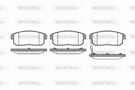 Комплект тормозных колодок MAZDA RX-8, SUZUKI IGNIS, WOKING (P983311)