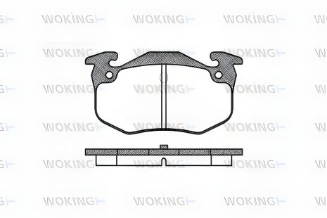 Комплект гальмівних колодок RENAULT 9, FENGSHEN S30, PEUGEOT 206, WOKING (P044360) Комплект гальмівних колодок RENAULT 9, FENGSHEN S30, PEUGEOT 206, WOKING (P044360)