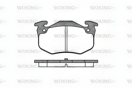 Комплект колодок гальмівних RENAULT 9, FENGSHEN S30, PEUGEOT 206, WOKING (P044360)