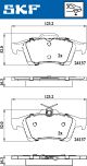 Комплект гальмівних колодок FORD FOCUS, VOLVO V40, MAZDA 5, SKF (VKBP90148)