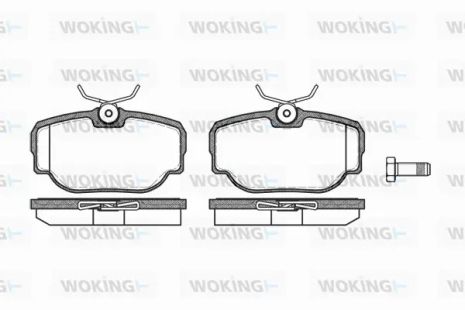 Комплект гальмівних колодок LAND ROVER, WOKING (P477300)