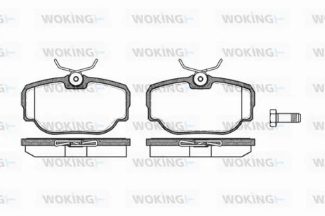 Комплект гальмівних колодок LAND ROVER, WOKING (P477300)