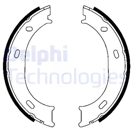 Комплект колодок стояночного тормоза VW LT, MB G-CLASS, MB SPRINTER, DELPHI (LS1905) Комплект колодок стояночного тормоза VW LT, MB G-CLASS, MB SPRINTER, DELPHI (LS1905)