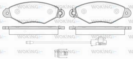 Комплект тормозных колодок RENAULT KANGOO, WOKING (P743330)