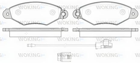 WOKING Комплект гальмівних колодок KANGOO RENAULT (P743330) WOKING Комплект гальмівних колодок KANGOO RENAULT (P743330)