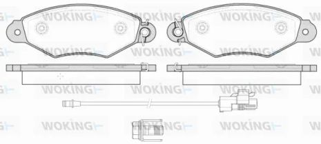 Комплект гальмівних колодок RENAULT KANGOO, WOKING (P743330)