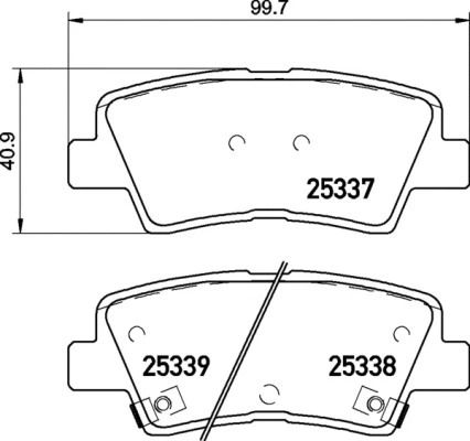 Комплект тормозных колодок KIA XCEED, HYUNDAI i20, HYUNDAI i30, BREMBO (P30094)