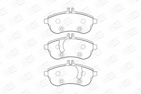 Комплект тормозных колодок MB C-CLASS, MB E-CLASS, MB SLK, CHAMPION (573257CH)