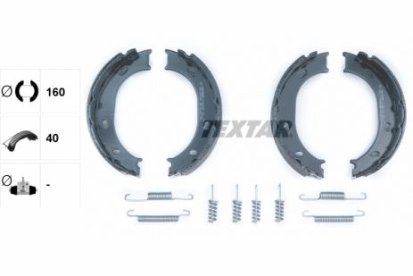 Комплект колодок стояночного тормоза FREIGHTLINER SPRINTER, DODGE SPRINTER, VW LT, TEXTAR (91055100)