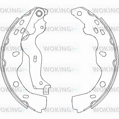 Комплект гальмівних колодок SUZUKI SX4, WOKING (Z422700)
