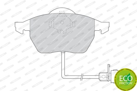 Комплект тормозных колодок AUDI A6, AUDI A8, AUDI 100, FERODO (FDB590)