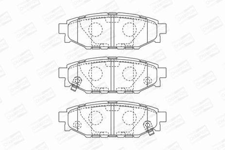 Комплект гальмівних колодок SUBARU LEGACY, SUBARU WRX, SUBARU IMPREZA, CHAMPION (573380CH)