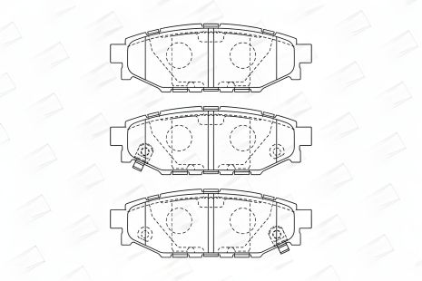 Комплект гальмівних колодок для SUBARU LEGACY, WRX, IMPREZA, CHAMPION (573380CH) Комплект гальмівних колодок для SUBARU LEGACY, WRX, IMPREZA, CHAMPION (573380CH)