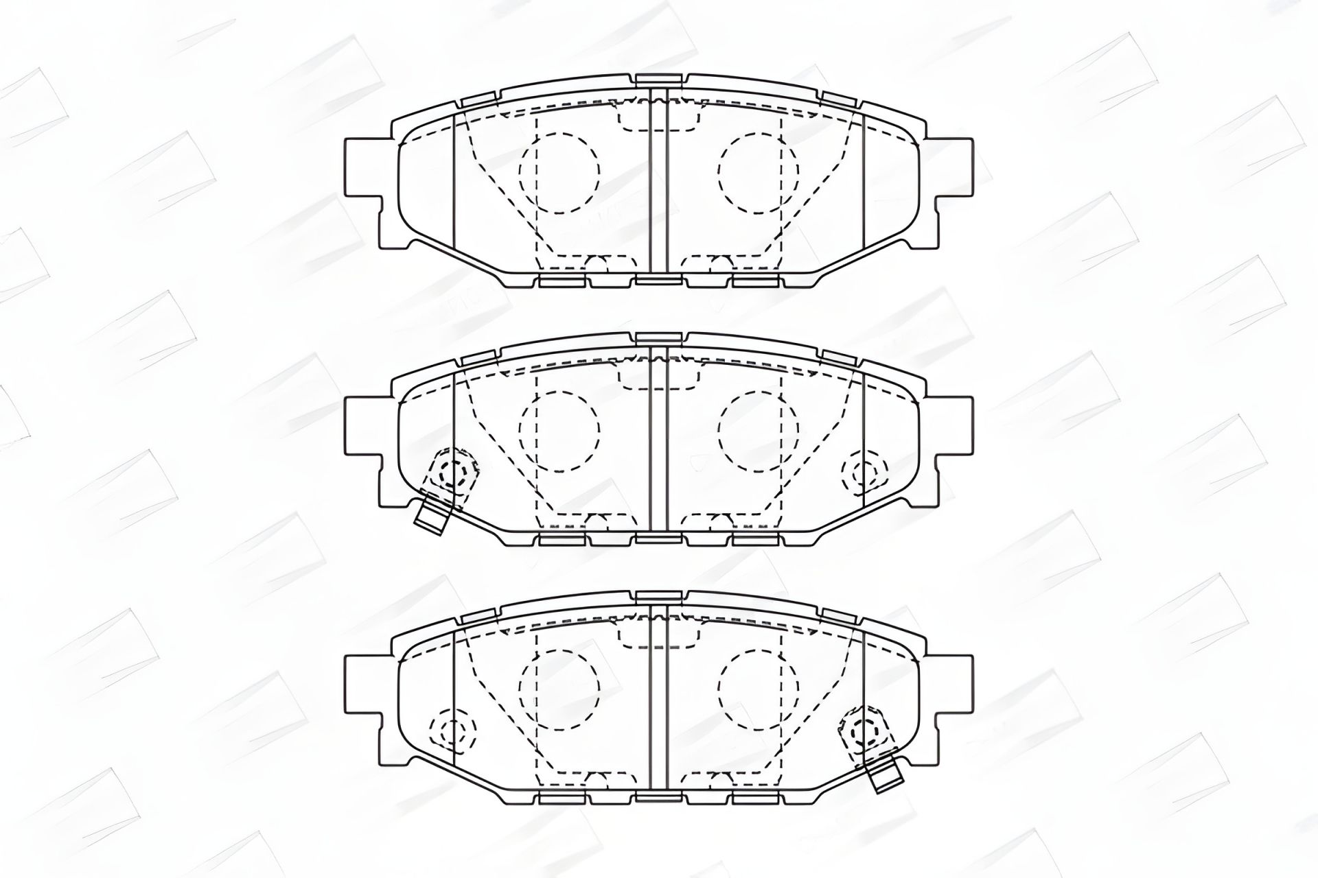 Комплект гальмівних колодок для SUBARU LEGACY, WRX, IMPREZA, CHAMPION (573380CH) Комплект гальмівних колодок для SUBARU LEGACY, WRX, IMPREZA, CHAMPION (573380CH)