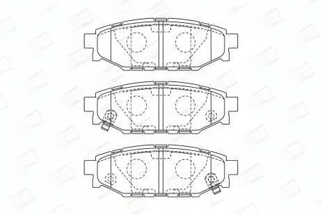 Комплект гальмівних колодок для SUBARU LEGACY, WRX, IMPREZA, CHAMPION (573380CH) Комплект гальмівних колодок для SUBARU LEGACY, WRX, IMPREZA, CHAMPION (573380CH)