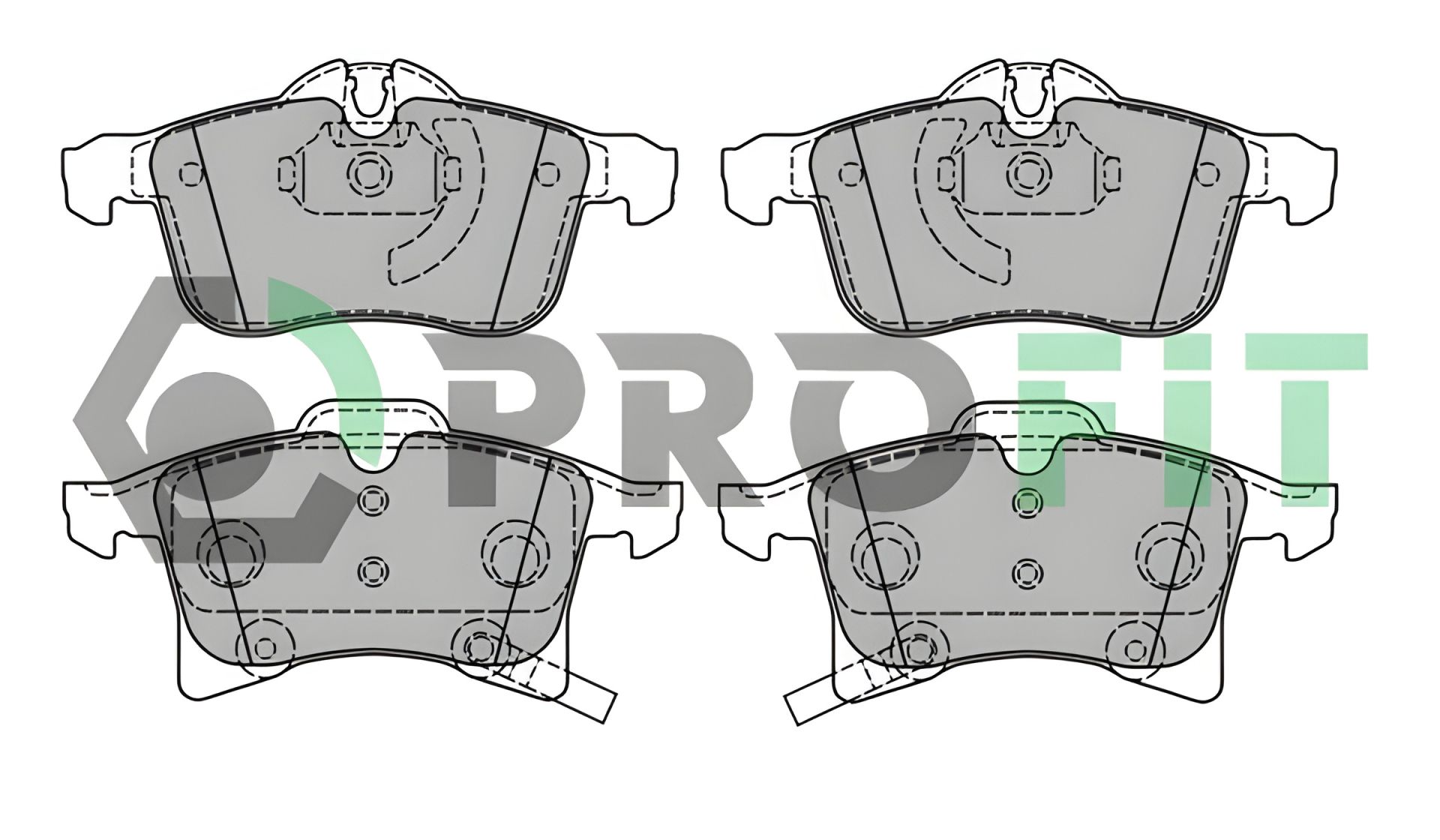 OPEL ASTRA, OPEL MERIVA, OPEL CORSA Комплект гальмівних колодок, PROFIT (50001640) OPEL ASTRA, OPEL MERIVA, OPEL CORSA Комплект гальмівних колодок, PROFIT (50001640)