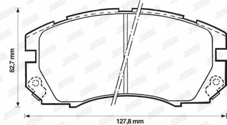 Комплект гальмівних колодок SUBARU LEGACY, SUBARU FORESTER, SUBARU IMPREZA, JURID (572377J)