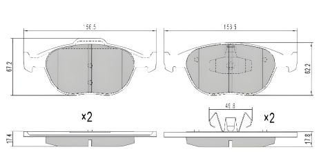 Тормозные колодки комплект для FORD FIESTA, TRANSIT, STREET, от FREMAX (FBP1305) Тормозные колодки комплект для FORD FIESTA, TRANSIT, STREET, от FREMAX (FBP1305)