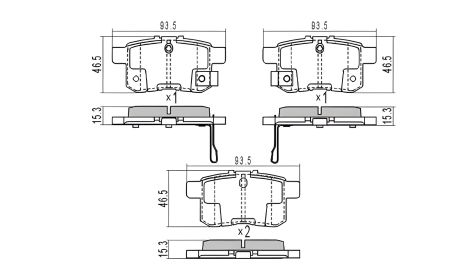Гальмівних колодок комплект ACURA TSX, BYD F6, HONDA ACCORD, FREMAX (FBP1824)
