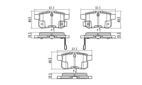 Комплект тормозных колодок ACURA TSX, BYD F6, HONDA ACCORD, FREMAX (FBP1824)