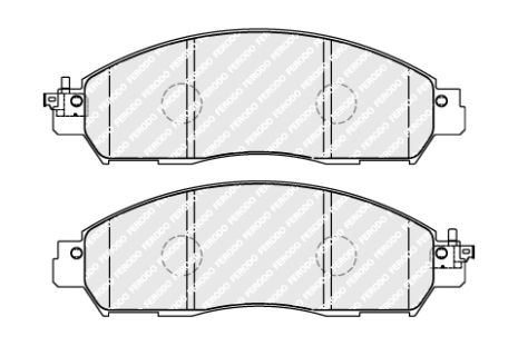 Комплект гальмівних колодок RENAULT ALASKAN, NISSAN NAVARA, NISSAN NP300, FERODO (FDB5090)