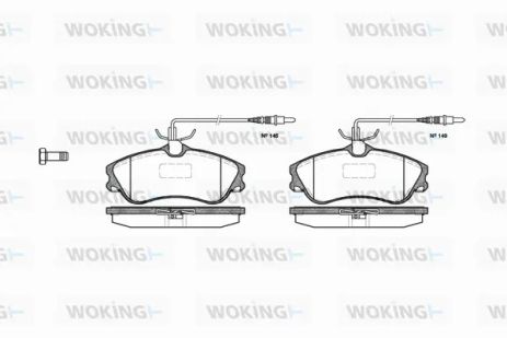Комплект тормозных колодок CITROËN XSARA, PEUGEOT 306, PEUGEOT PARTNER, WOKING (P734304)