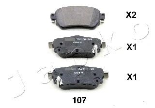 Комплект гальмівних колодок RENAULT KADJAR, NISSAN LEAF, NISSAN X-TRAIL, JAPKO (51107)