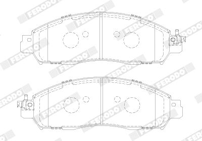 Комплект тормозных колодок NISSAN LEAF, NISSAN NV200, FERODO (FVR5284)