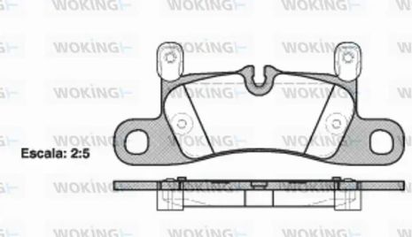 Комплект гальмівних колодок PORSCHE CAYENNE, WOKING (P1279320)