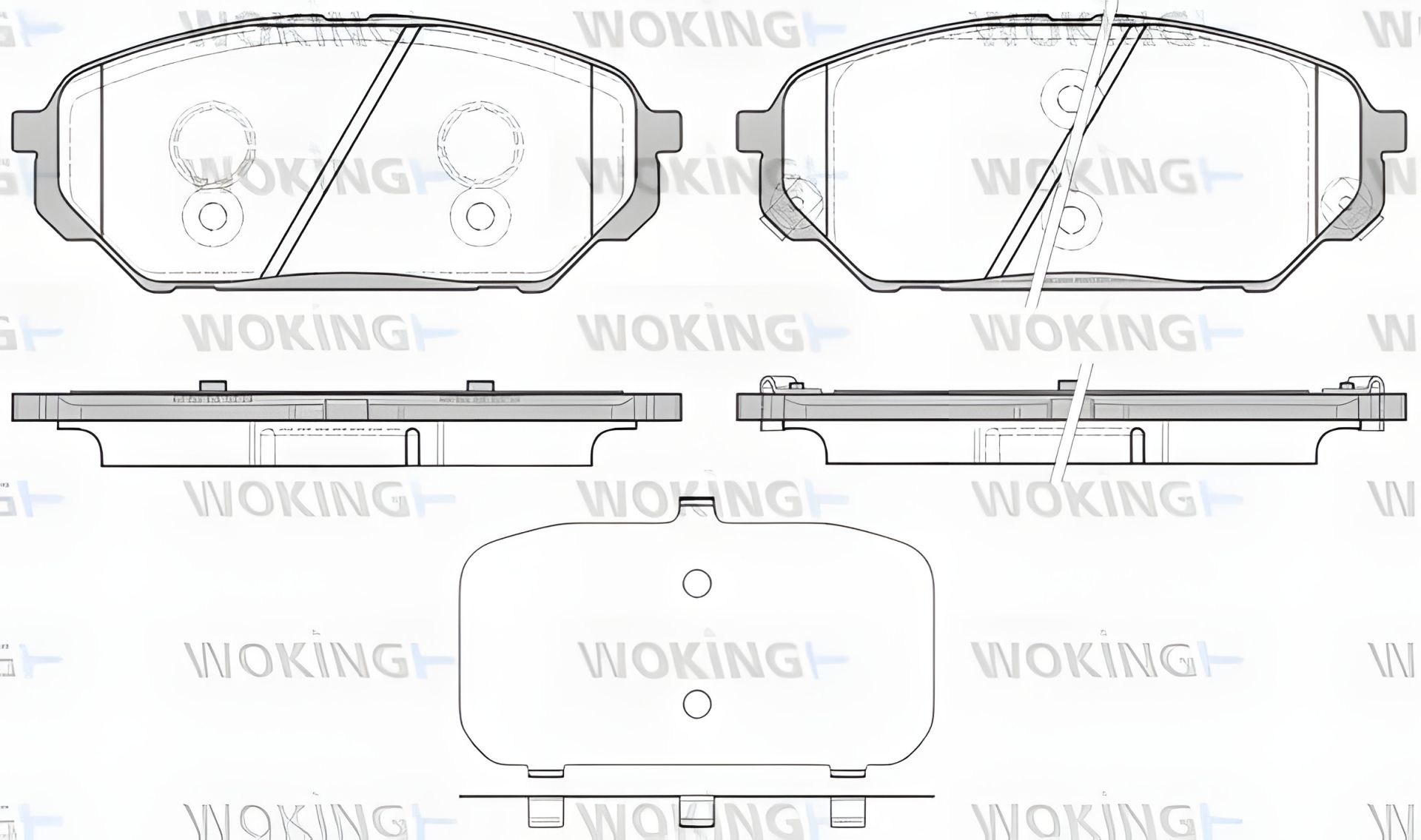 Гальмівних колодок комплект HYUNDAI ix55, WOKING (P1222312) Гальмівних колодок комплект HYUNDAI ix55, WOKING (P1222312)