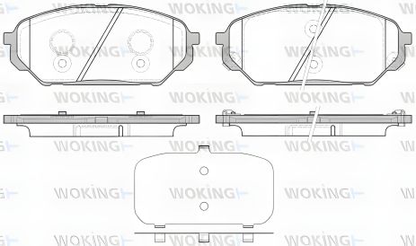 Гальмівних колодок комплект HYUNDAI ix55, WOKING (P1222312) Гальмівних колодок комплект HYUNDAI ix55, WOKING (P1222312)