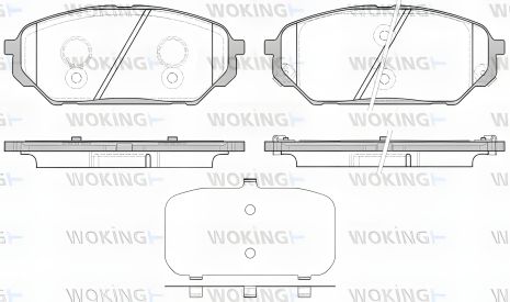 Гальмівних колодок комплект HYUNDAI ix55, WOKING (P1222312) Гальмівних колодок комплект HYUNDAI ix55, WOKING (P1222312)