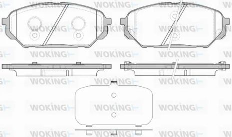 Комплект гальмівних колодок HYUNDAI ix55, WOKING (P1222312)