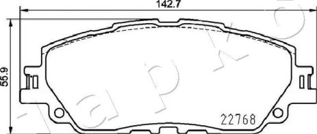 Комплект тормозных колодок LEXUS ES, TOYOTA RAV4, TOYOTA CAMRY, JAPKO (502026)