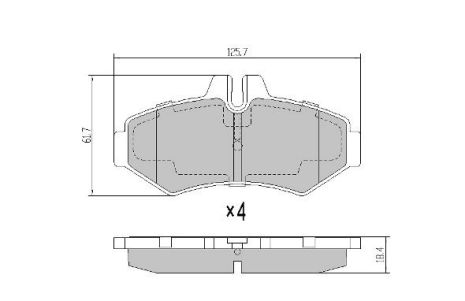 Комплект гальмівних колодок VW LT, MB SPRINTER, MB G-CLASS, FREMAX (FBP1131)