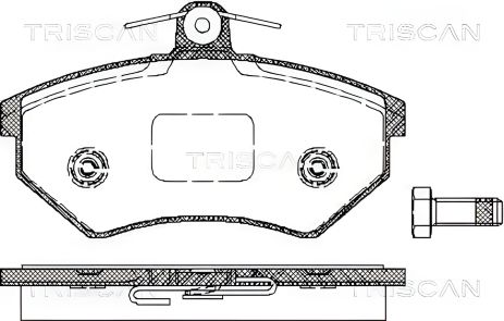 Гальмівних колодок комплект PASSAT VW, CORDOBA SEAT, AROSA SEAT, TRISCAN (811010975)